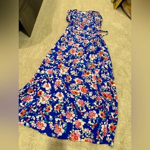 Yumi Kim silk wrap maxi dress, size medium